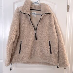 Abercrombie & Fitch half-zip with leather details